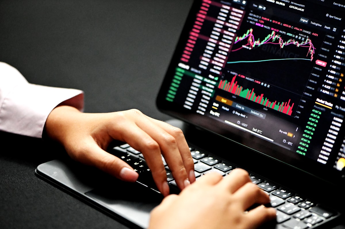 Trader analyzing crypto markets
